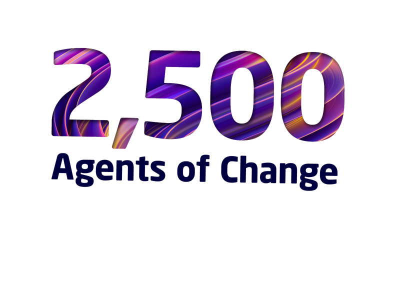 a purple and yellow text