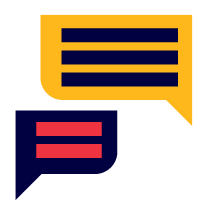 a group of colorful chat bubbles