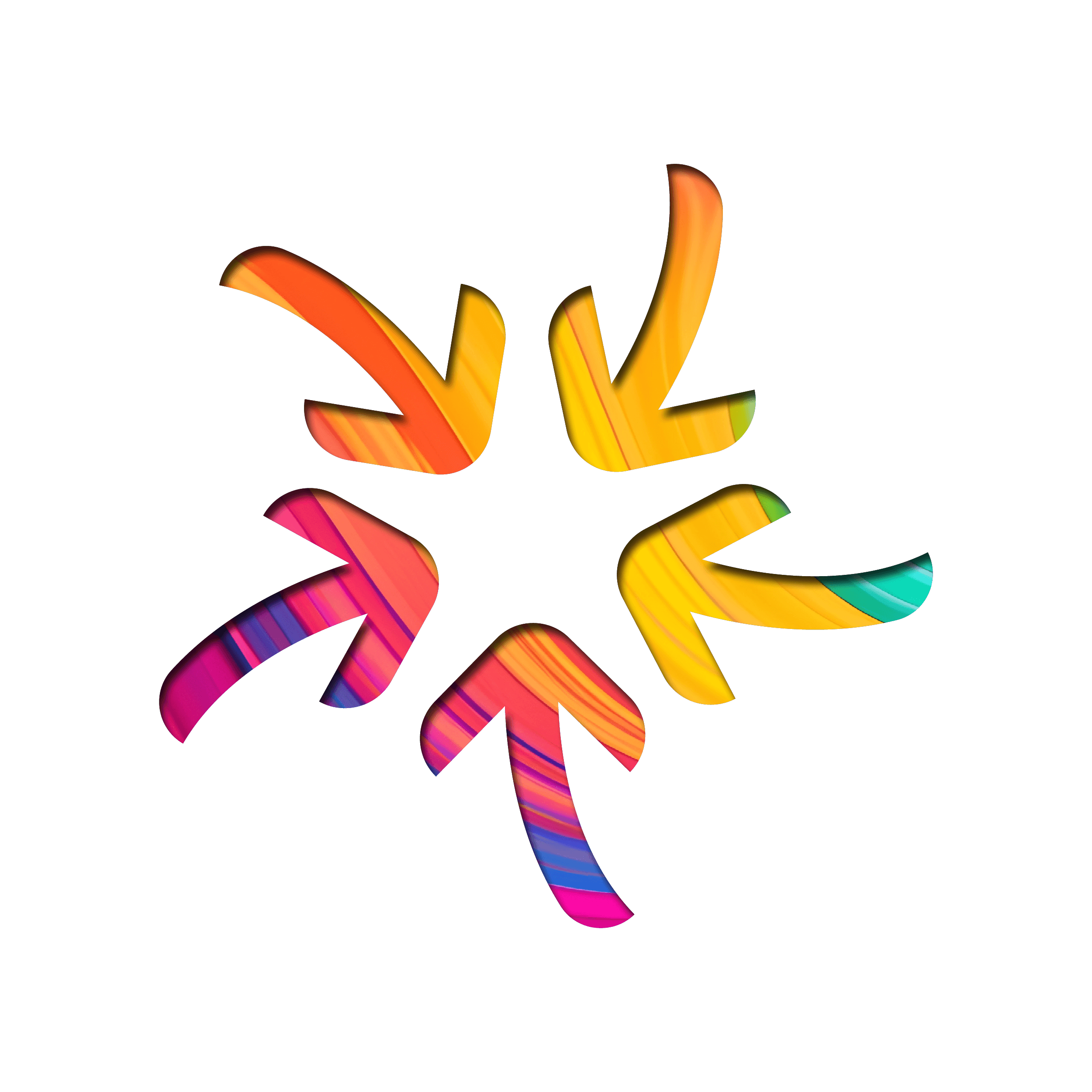 a colorful arrows in a circle