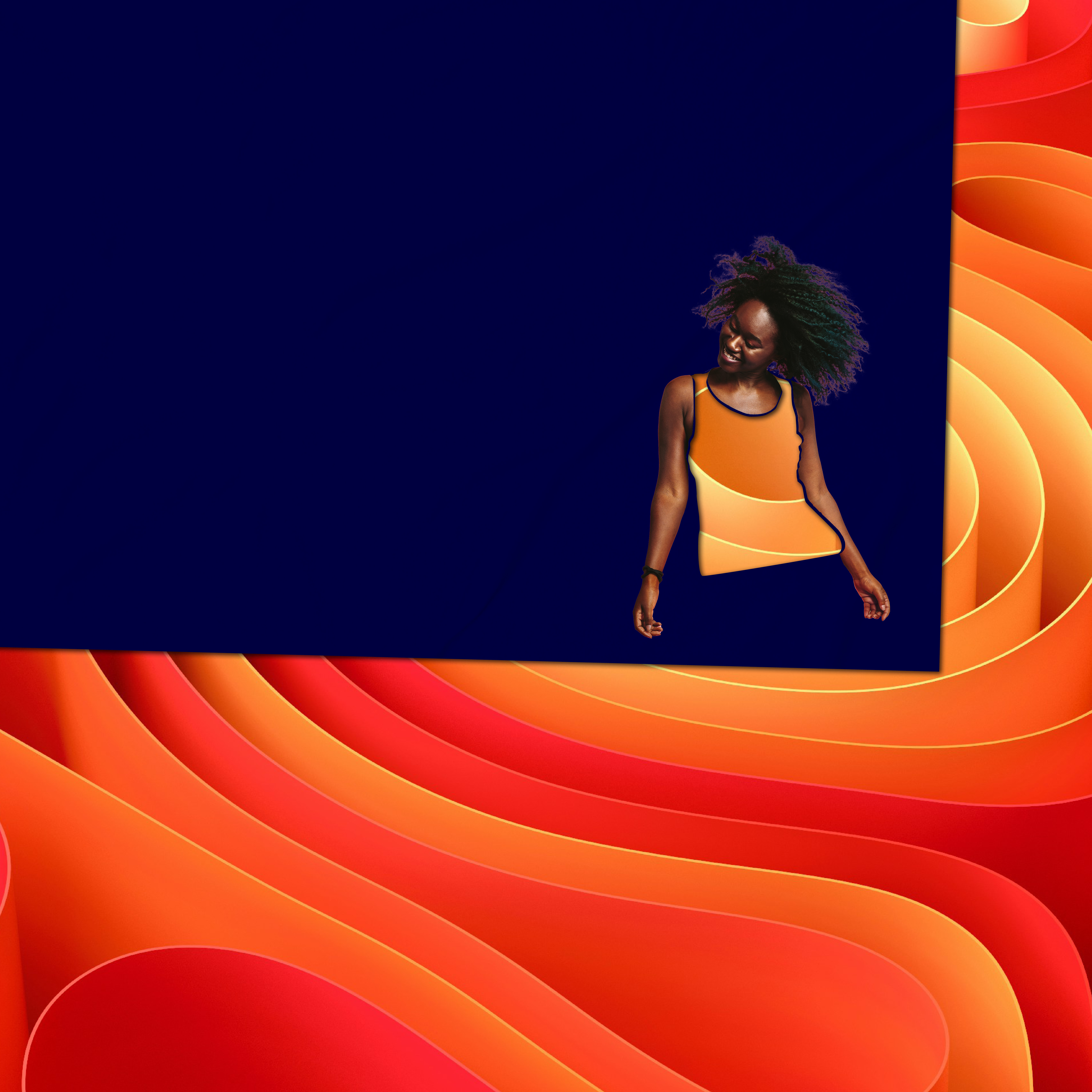 a woman in a tank top
