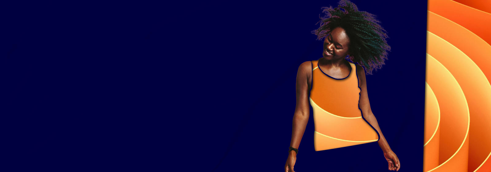 a woman in a tank top